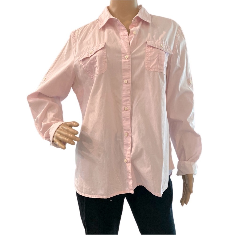 TOMMY Hilfiger  women's light pink XL Collared button down top